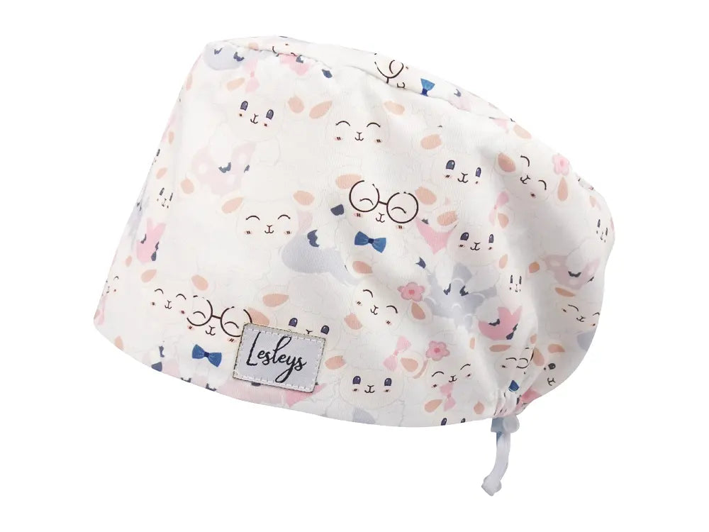 Cotton Scrub Cap - Calot de Bloc - Gorro Quirofano - Cuffia Chirurgica - Happy Sheeps