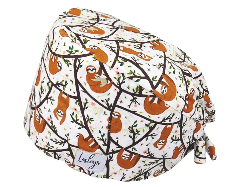 Cotton Scrub Cap - Calot de Bloc - Gorro Quirofano - Cuffia Chirurgica - Sloths