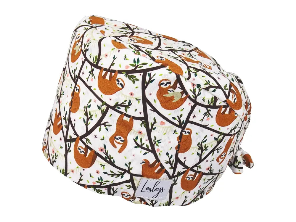 Cotton Scrub Cap - Calot de Bloc - Gorro Quirofano - Cuffia Chirurgica - Sloths