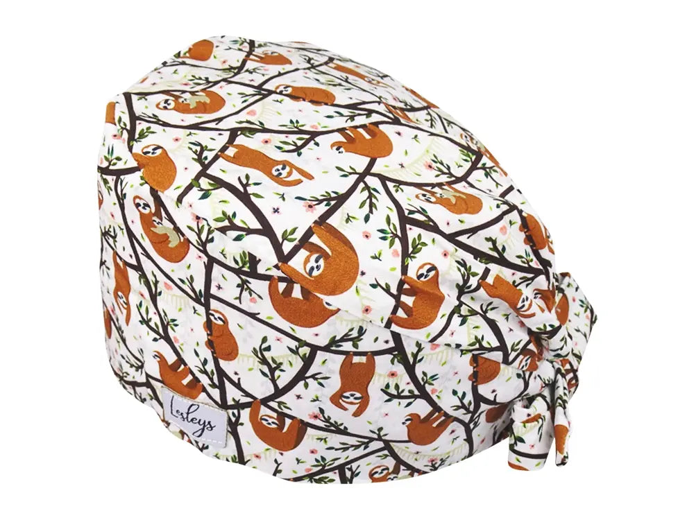 Cotton Scrub Cap - Calot de Bloc - Gorro Quirofano - Cuffia Chirurgica - Sloths