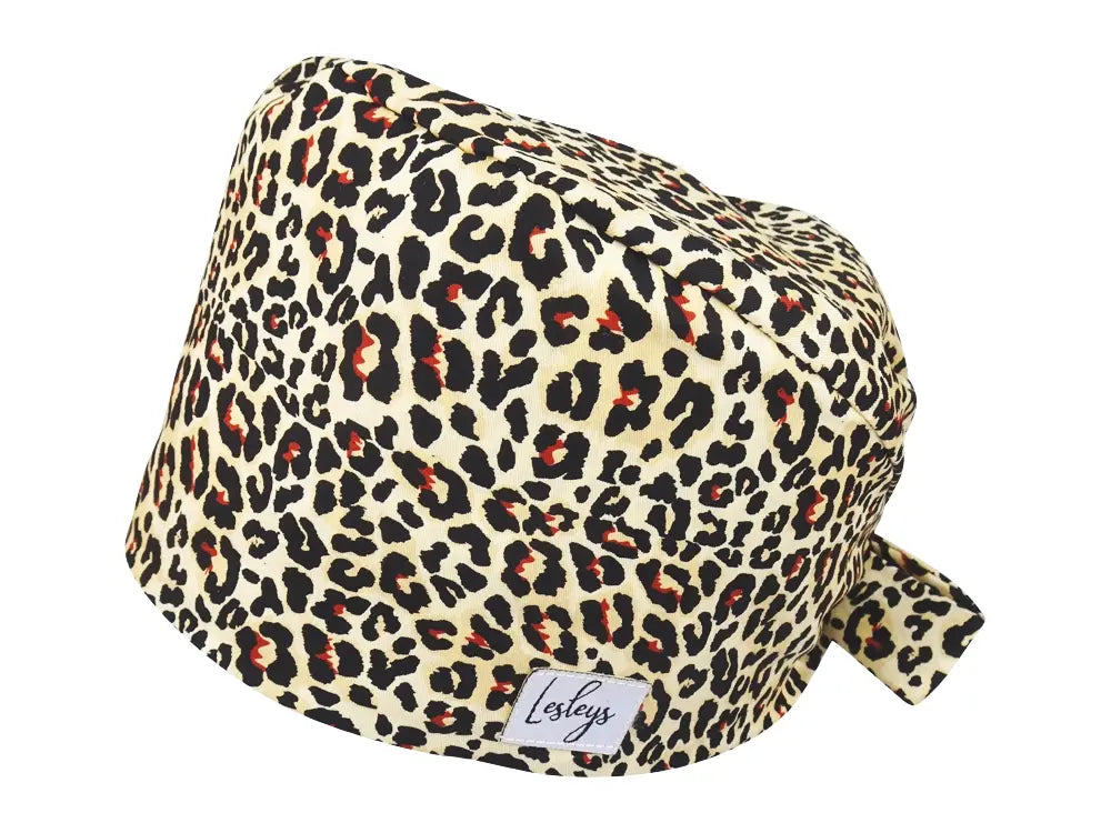 Cotton Scrub Cap - Calot de Bloc - Gorro Quirofano - Cuffia Chirurgica - Leopard