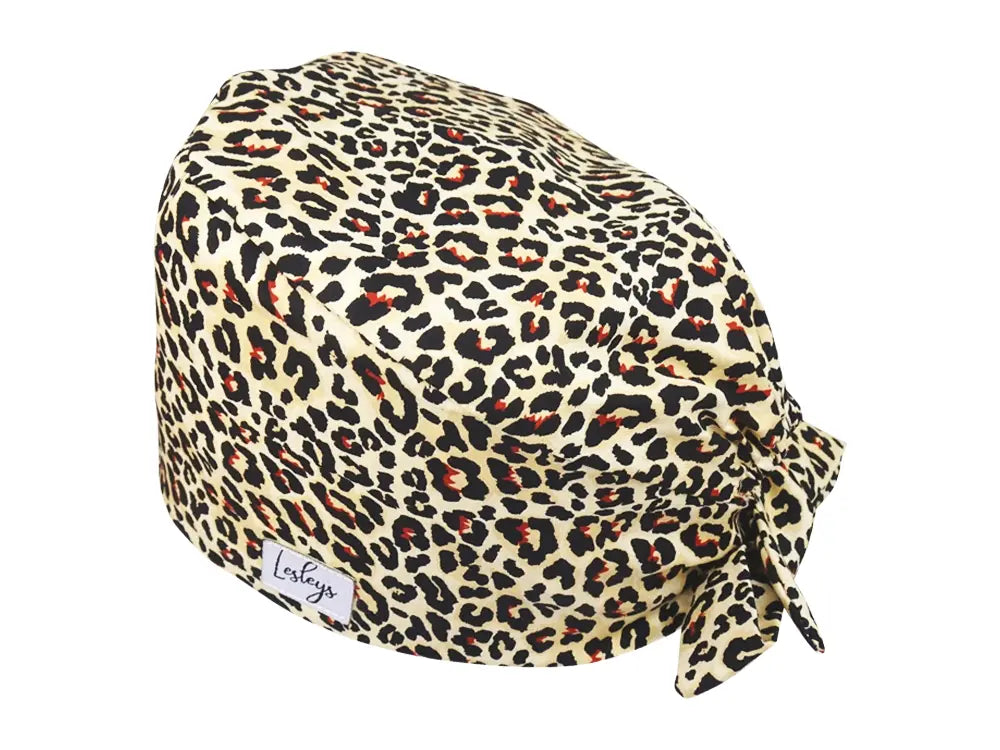 Cotton Scrub Cap - Calot de Bloc - Gorro Quirofano - Cuffia Chirurgica - Leopard