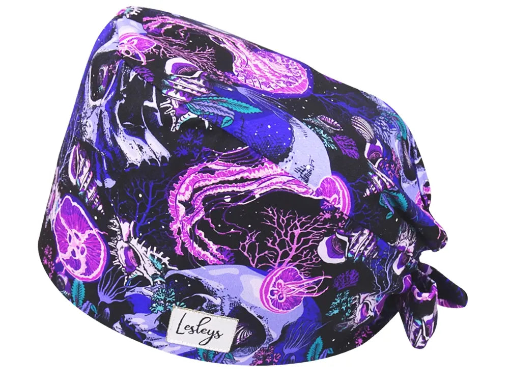 Cotton Scrub Cap - Calot de Bloc - Gorro Quirofano - Cuffia Chirurgica - Coral Reef