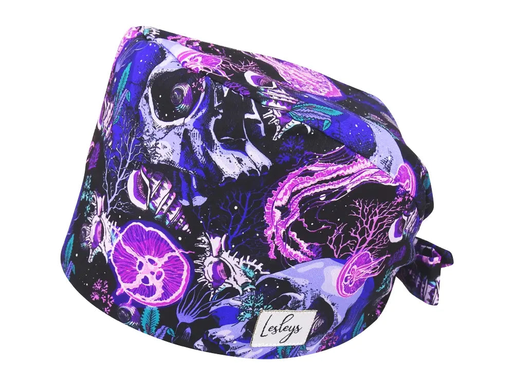 Cotton Scrub Cap - Calot de Bloc - Gorro Quirofano - Cuffia Chirurgica - Coral Reef