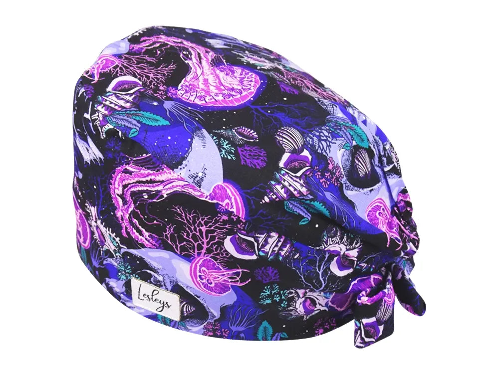 Cotton Scrub Cap - Calot de Bloc - Gorro Quirofano - Cuffia Chirurgica - Coral Reef