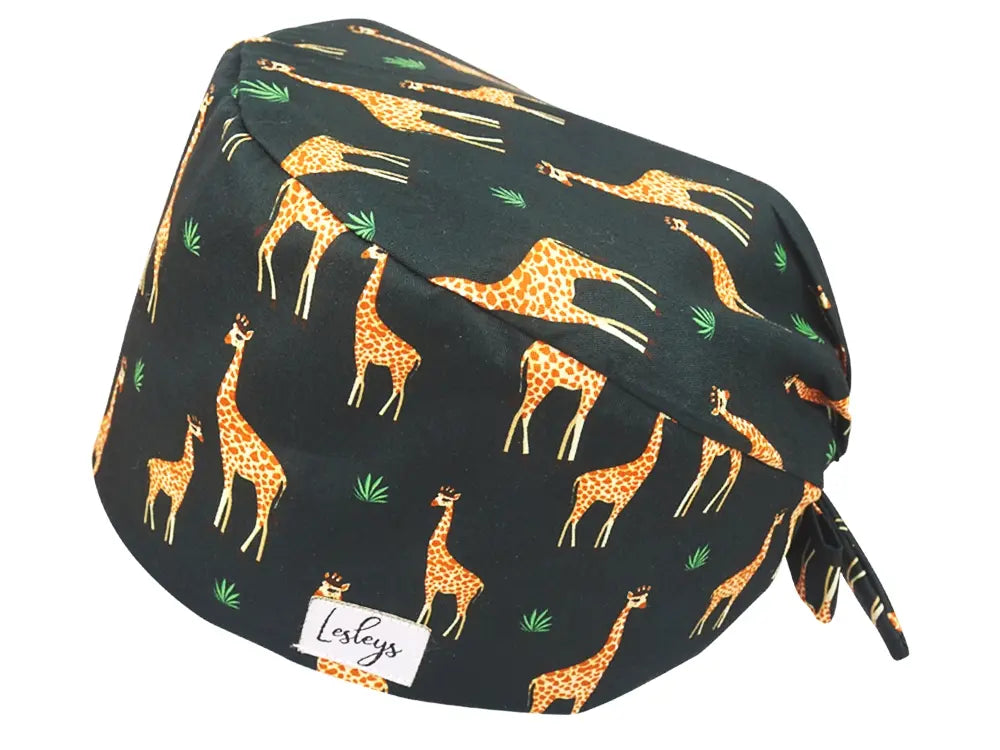 Cotton Scrub Cap - Calot de Bloc - Gorro Quirofano - Cuffia Chirurgica - Giraffes