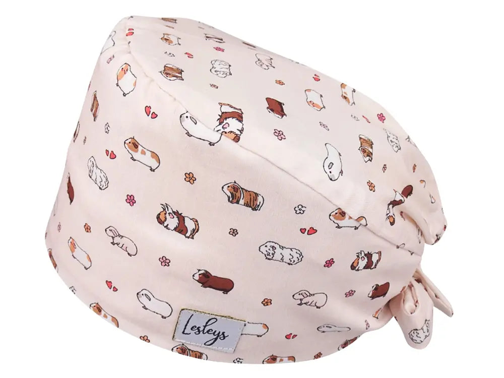 Cotton Scrub Cap - Calot de Bloc - Gorro Quirofano - Cuffia Chirurgica - Guinea Pigs