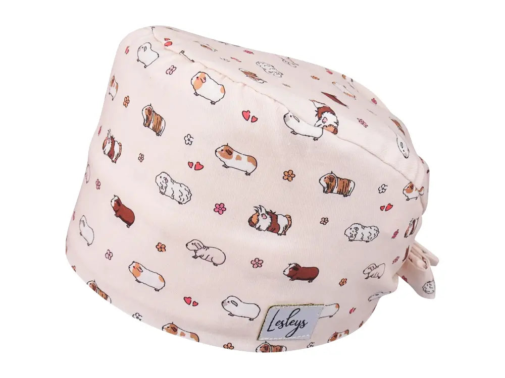 Cotton Scrub Cap - Calot de Bloc - Gorro Quirofano - Cuffia Chirurgica - Guinea Pigs