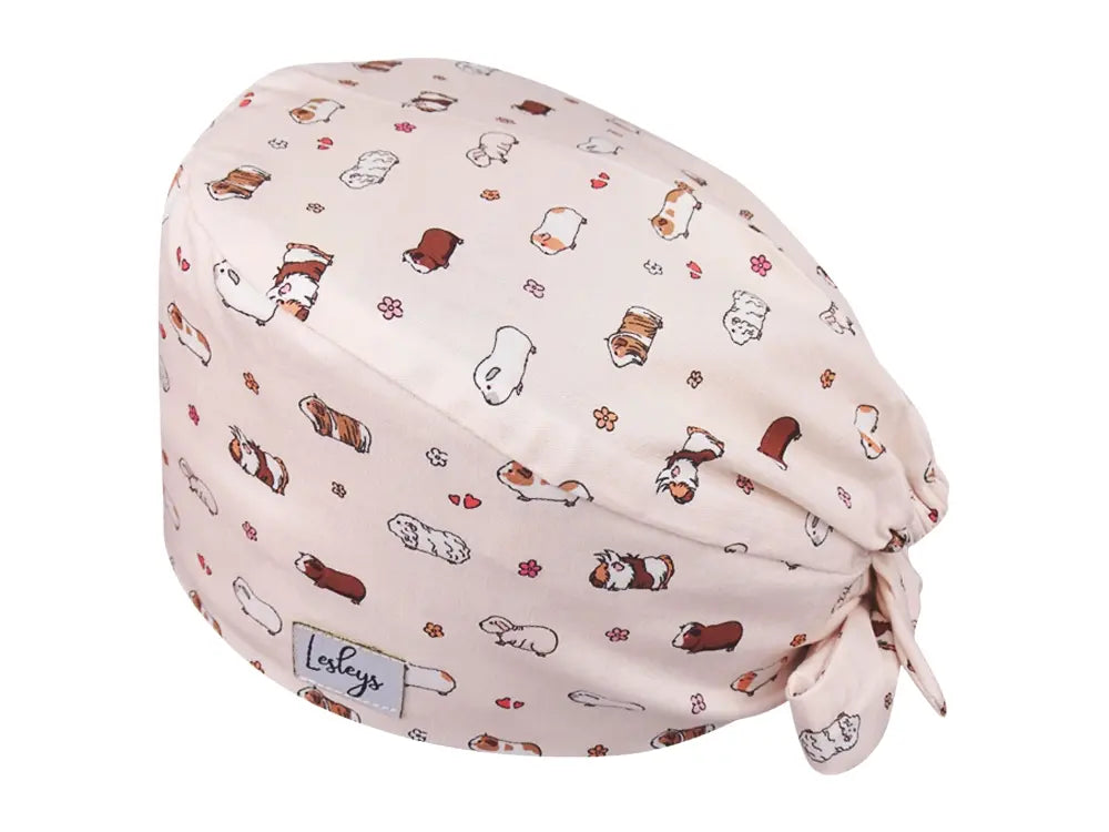 Cotton Scrub Cap - Calot de Bloc - Gorro Quirofano - Cuffia Chirurgica - Guinea Pigs