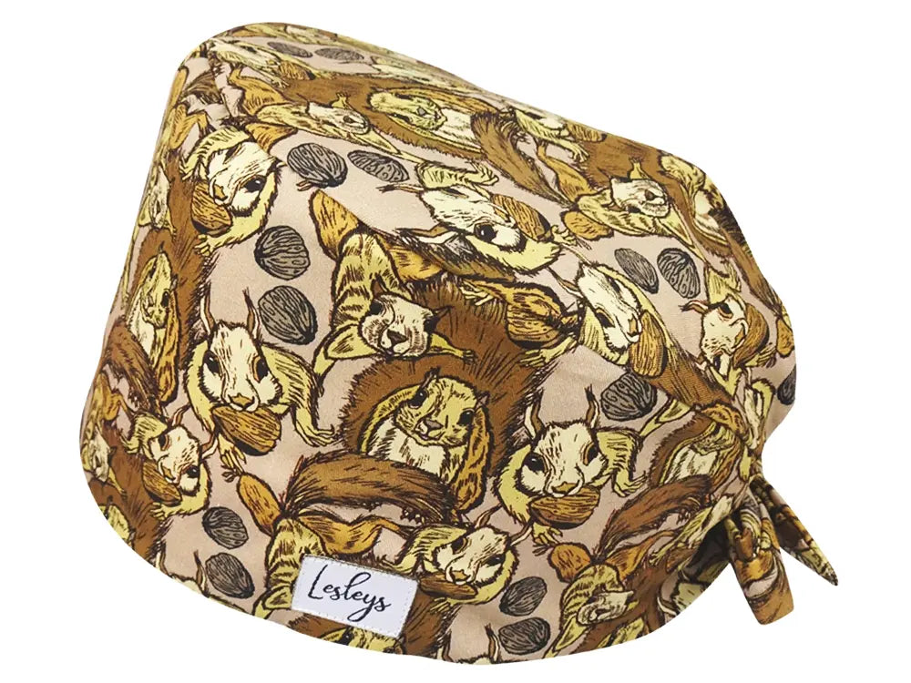 Cotton Scrub Cap - Calot de Bloc - Gorro Quirofano - Cuffia Chirurgica - Squirrel
