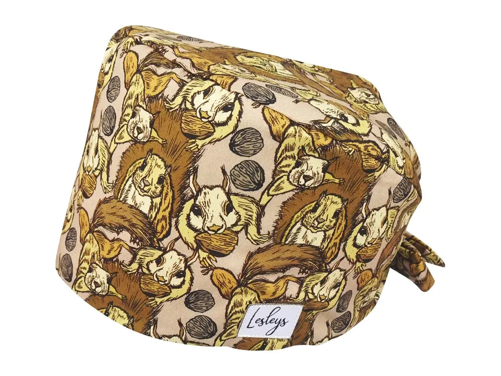 Cotton Scrub Cap - Calot de Bloc - Gorro Quirofano - Cuffia Chirurgica - Squirrel