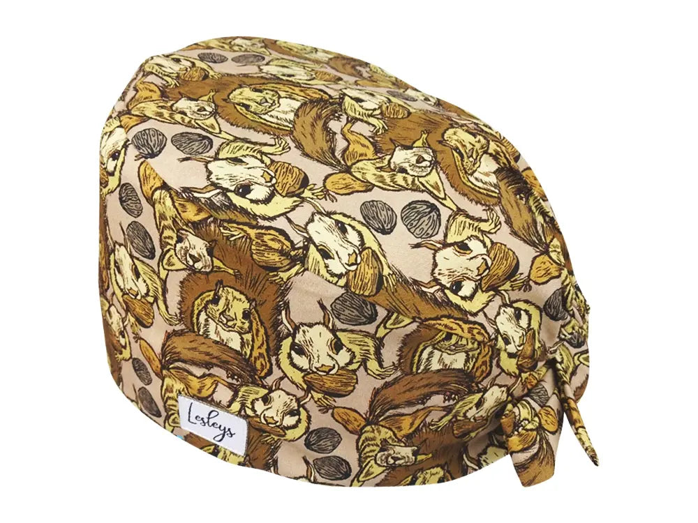 Cotton Scrub Cap - Calot de Bloc - Gorro Quirofano - Cuffia Chirurgica - Squirrel