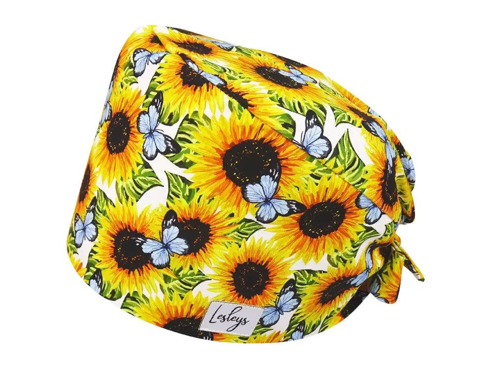 Cotton Scrub Cap - Calot de Bloc - Gorro Quirofano - Cuffia Chirurgica - Sunflower