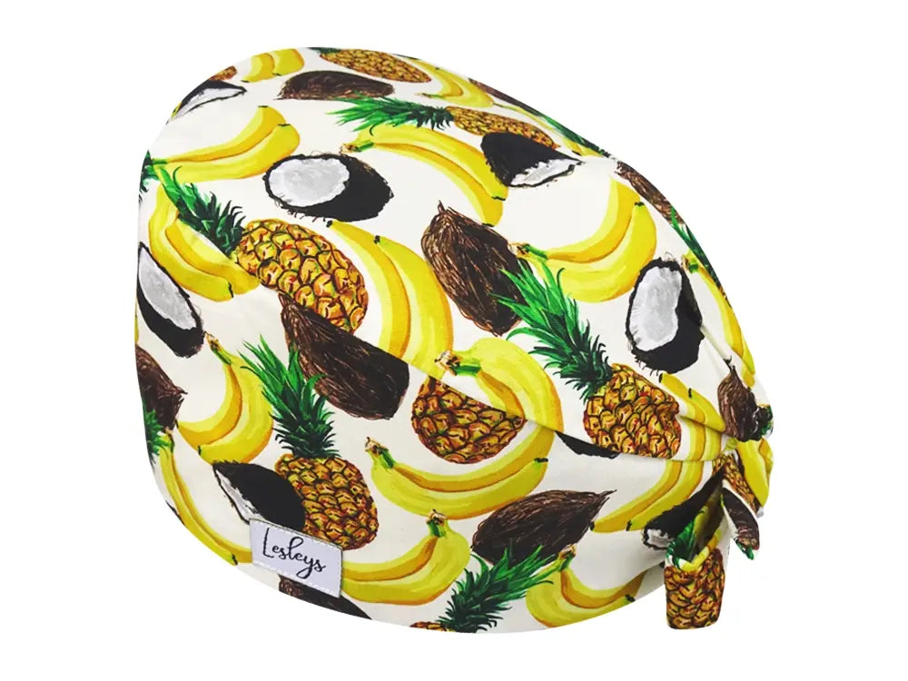 Cotton Scrub Cap - Calot de Bloc - Gorro Quirofano - Cuffia Chirurgica - Tropical Fruits