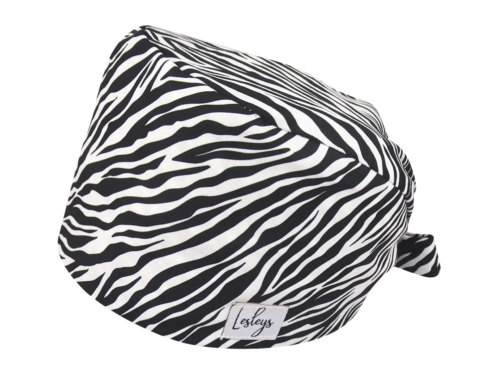 Cotton Scrub Cap - Calot de Bloc - Gorro Quirofano - Cuffia Chirurgica - Zebra Pattern