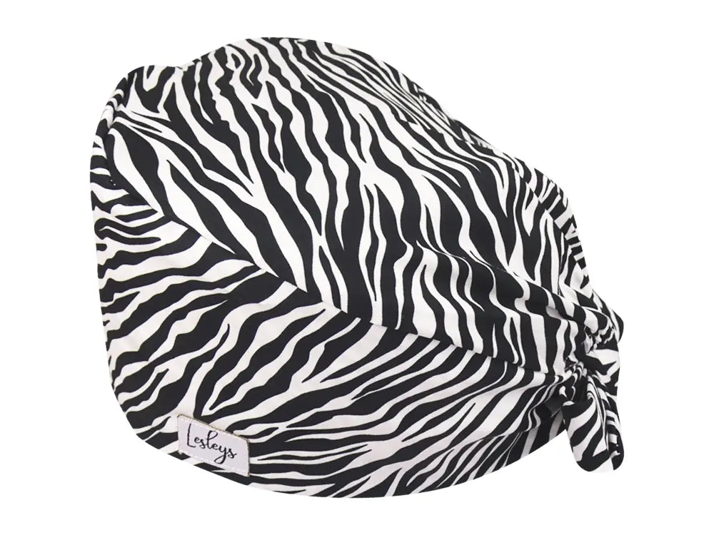 Cotton Scrub Cap - Calot de Bloc - Gorro Quirofano - Cuffia Chirurgica - Zebra Pattern