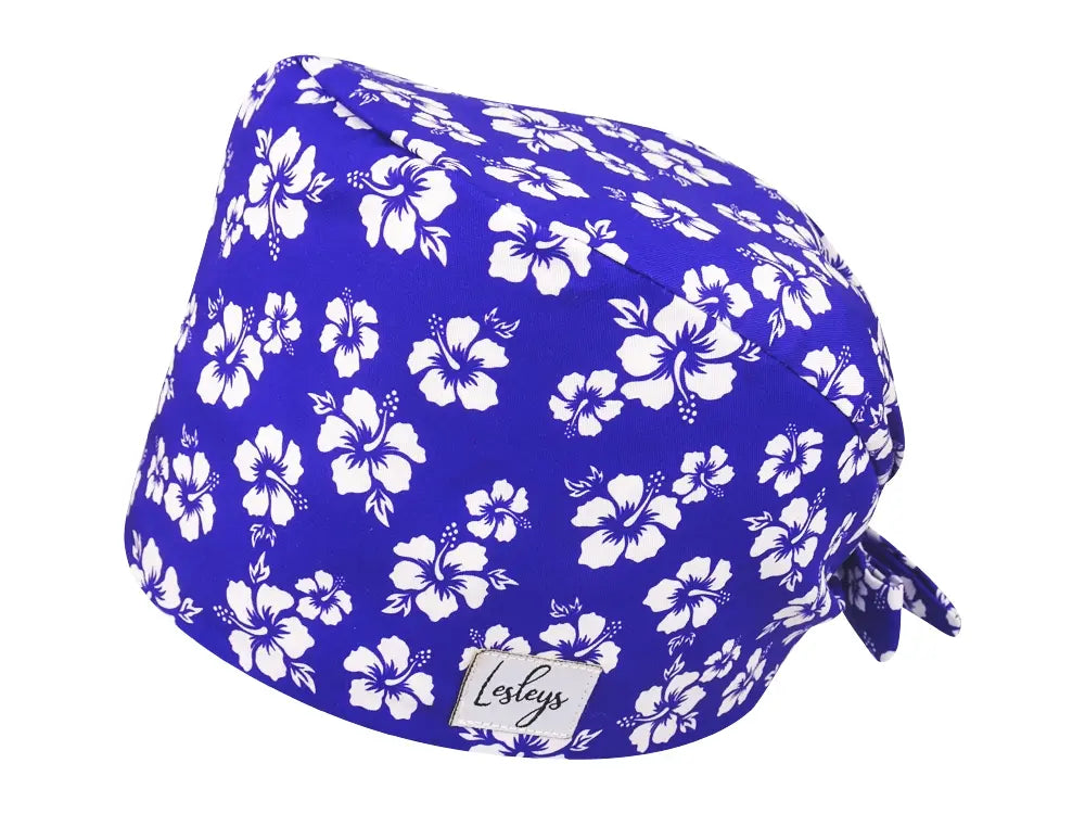Cotton Scrub Cap - Calot de Bloc - Gorro Quirofano - Cuffia Chirurgica - Hibiscus