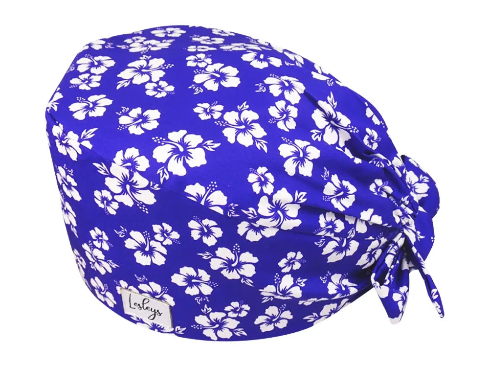 Cotton Scrub Cap - Calot de Bloc - Gorro Quirofano - Cuffia Chirurgica - Hibiscus