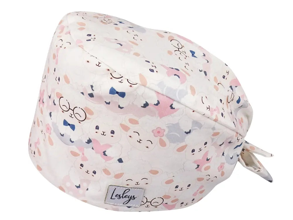 Cotton Scrub Cap - Calot de Bloc - Gorro Quirofano - Cuffia Chirurgica - Happy Sheeps