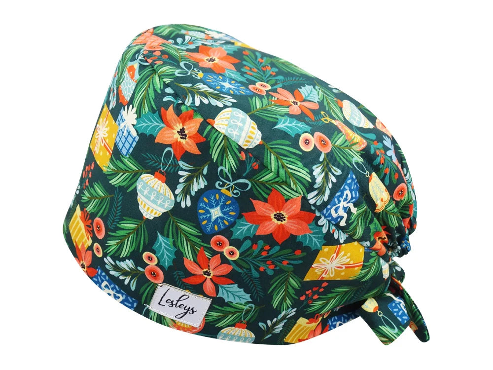 Cotton Scrub Cap - Calot de Bloc - Gorro Quirofano - Cuffia Chirurgica - Advent Wreath