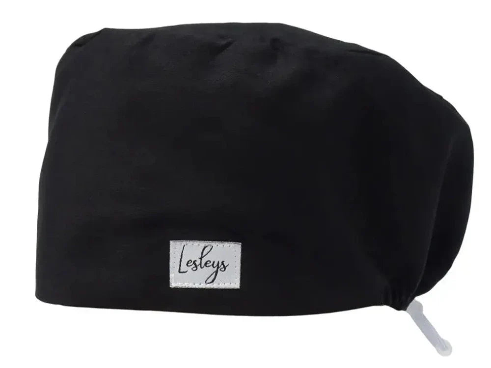 Cotton Scrub Cap - Calot de Bloc - Gorro Quirofano - Cuffia Chirurgica - Color Black