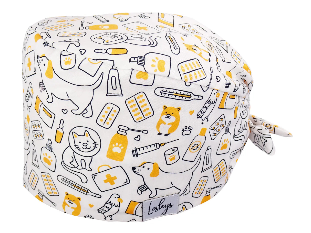 Cotton Scrub Cap - Calot de Bloc - Gorro Quirofano - Cuffia Chirurgica - Vet medicine
