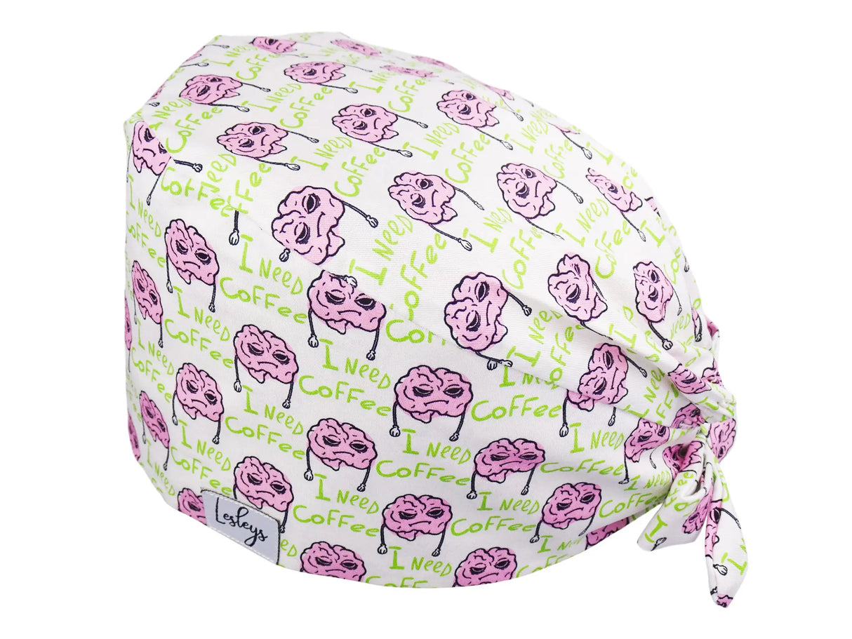 Cotton Scrub Cap - Calot de Bloc - Gorro Quirofano - Cuffia Chirurgica -I need Coffee