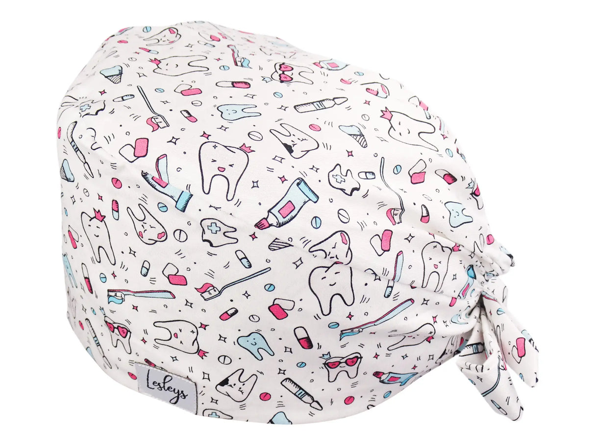 Cotton Scrub Cap - Calot de Bloc - Gorro Quirofano - Cuffia Chirurgica - Teeth Party