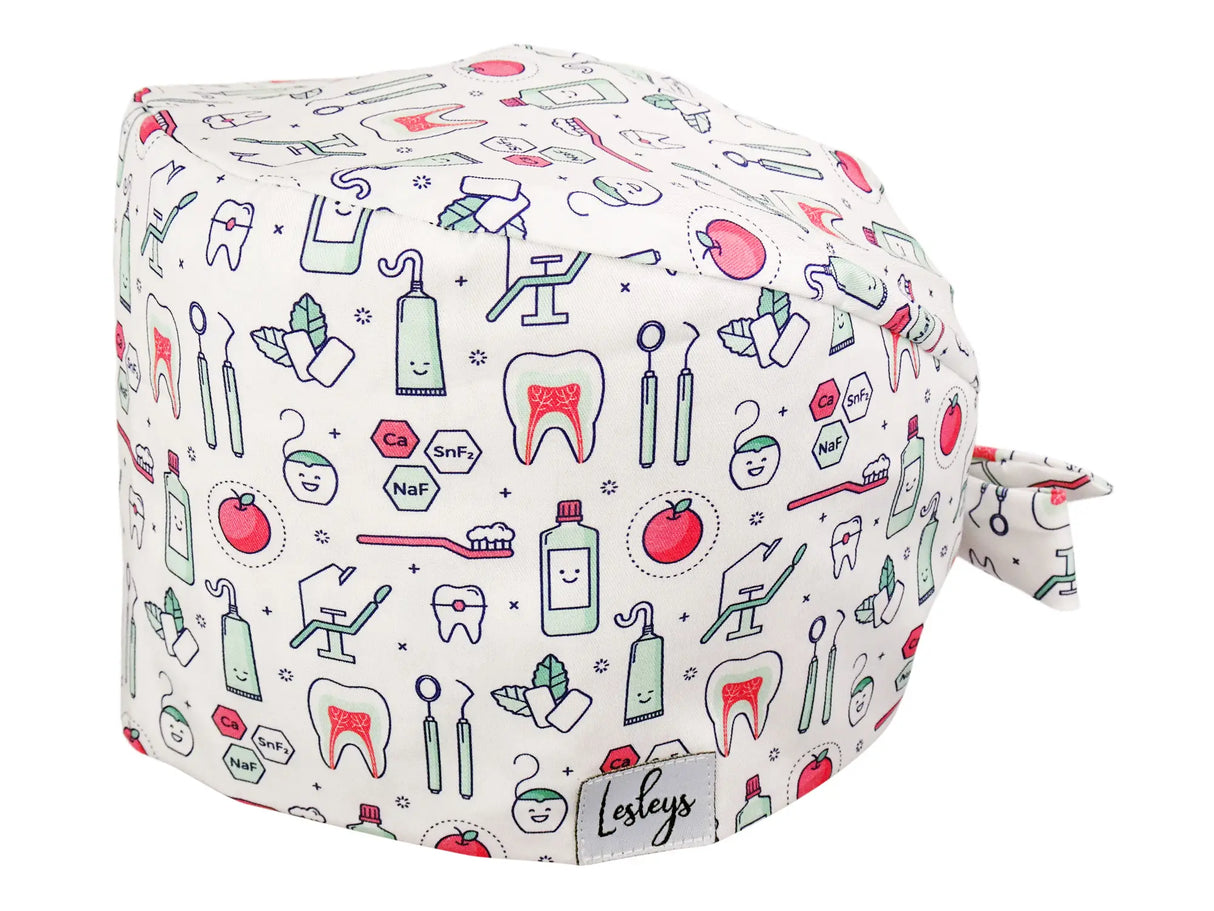Cotton Scrub Cap - Calot de Bloc - Gorro Quirofano - Cuffia Chirurgica - Teeth World
