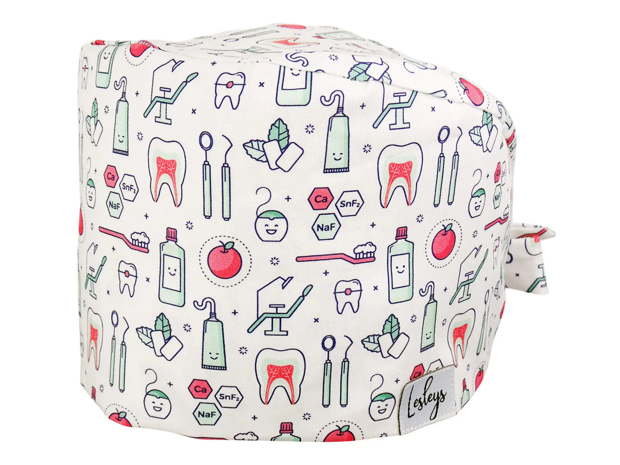 Cotton Scrub Cap - Calot de Bloc - Gorro Quirofano - Cuffia Chirurgica - Teeth World