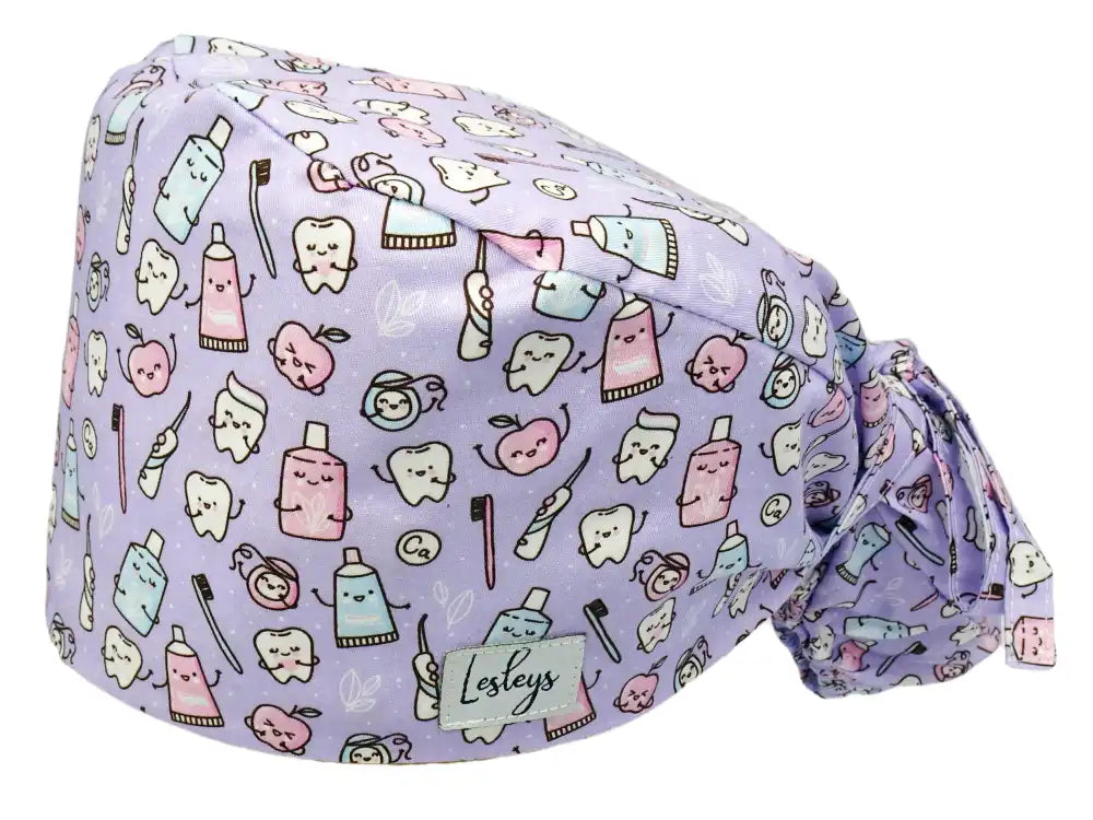 Cotton Scrub Cap - Calot de Bloc - Gorro Quirofano - Cuffia Chirurgica - Happy Teeth