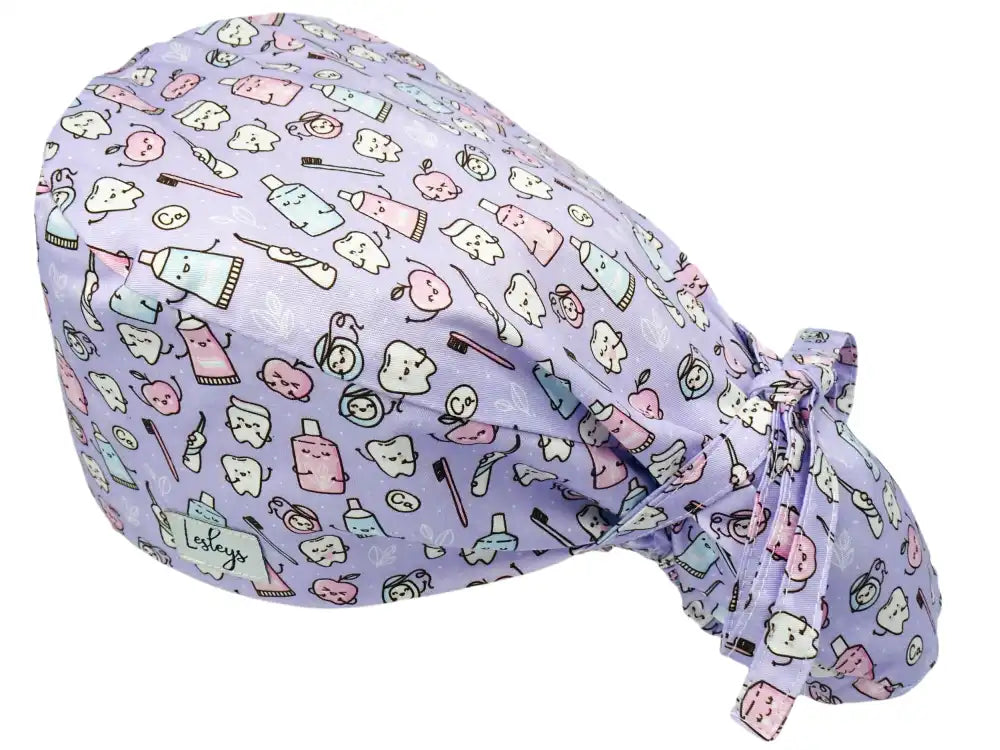 Cotton Scrub Cap - Calot de Bloc - Gorro Quirofano - Cuffia Chirurgica - Happy Teeth