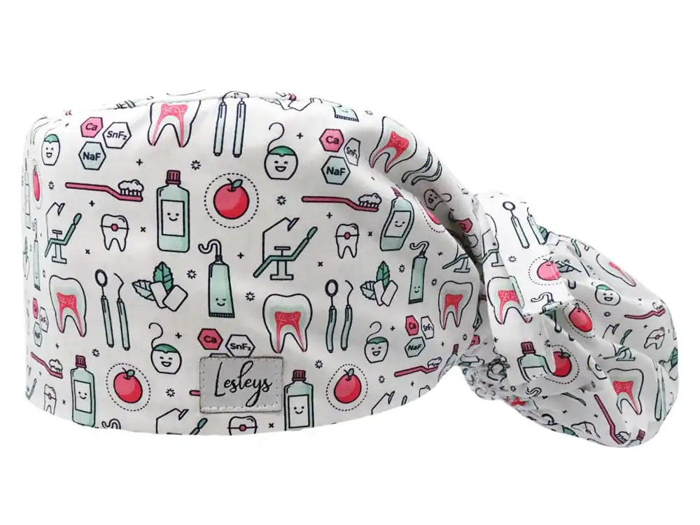 Cotton Scrub Cap - Calot de Bloc - Gorro Quirofano - Cuffia Chirurgica - Teeth Party