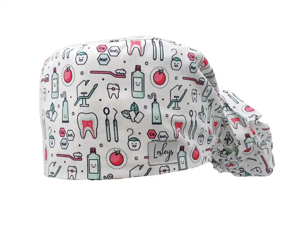 Cotton Scrub Cap - Calot de Bloc - Gorro Quirofano - Cuffia Chirurgica - Teeth Party