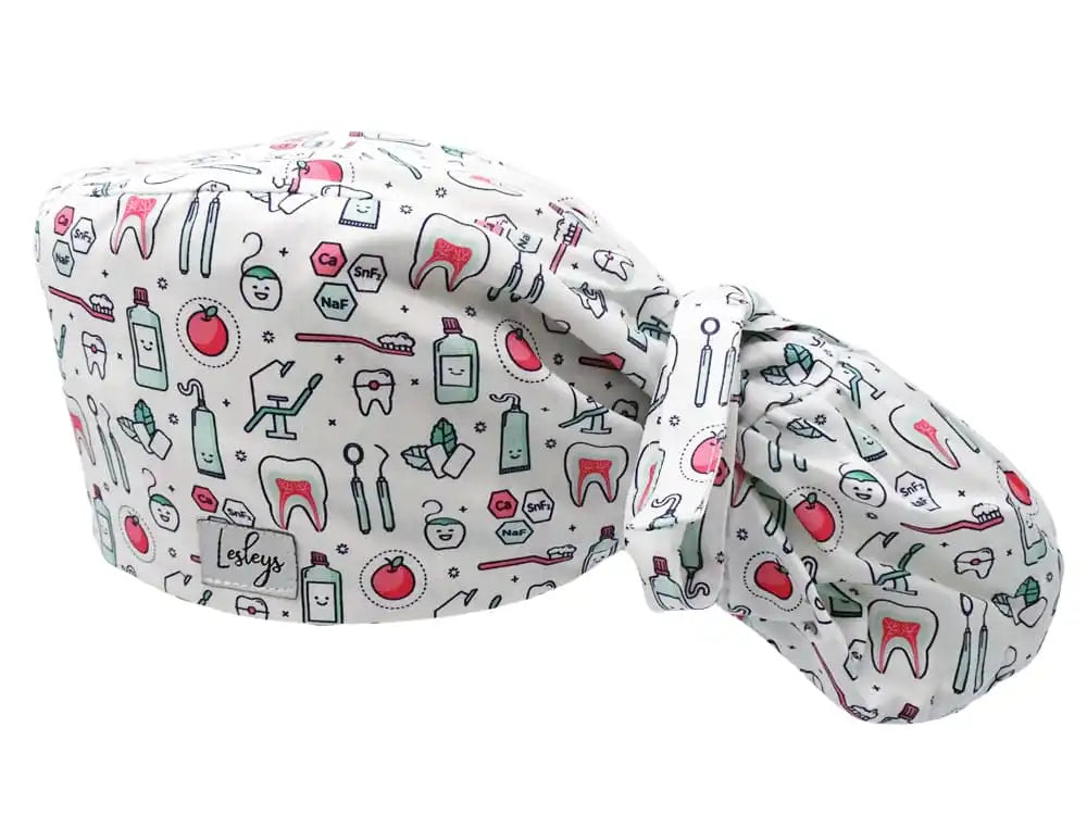 Cotton Scrub Cap - Calot de Bloc - Gorro Quirofano - Cuffia Chirurgica - Teeth Party
