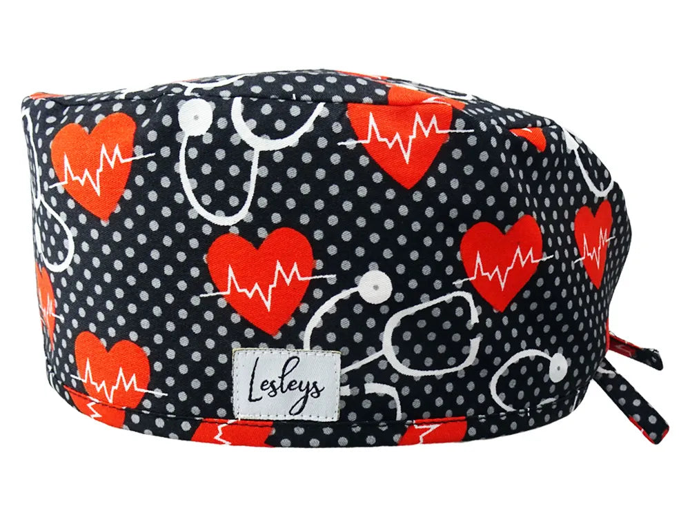 Cotton Scrub Cap - Calot de Bloc - Gorro Quirofano - Cuffia Chirurgica - Stethoscope
