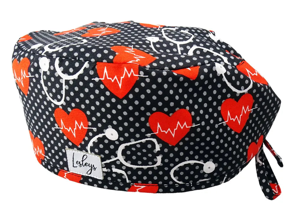 Cotton Scrub Cap - Calot de Bloc - Gorro Quirofano - Cuffia Chirurgica - Stethoscope