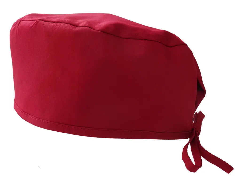 Cotton Scrub Cap - Calot de Bloc - Gorro Quirofano - Cuffia Chirurgica - Dark Red
