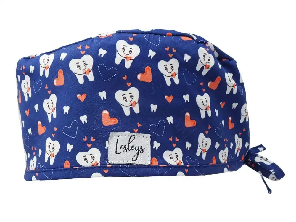 Cotton Scrub Cap - Calot de Bloc - Gorro Quirofano - Cuffia Chirurgica - Cuddle Teeth