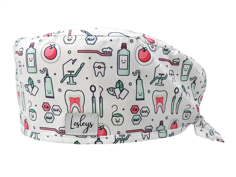 Cotton Scrub Cap - Calot de Bloc - Gorro Quirofano - Cuffia Chirurgica - Teeth Party