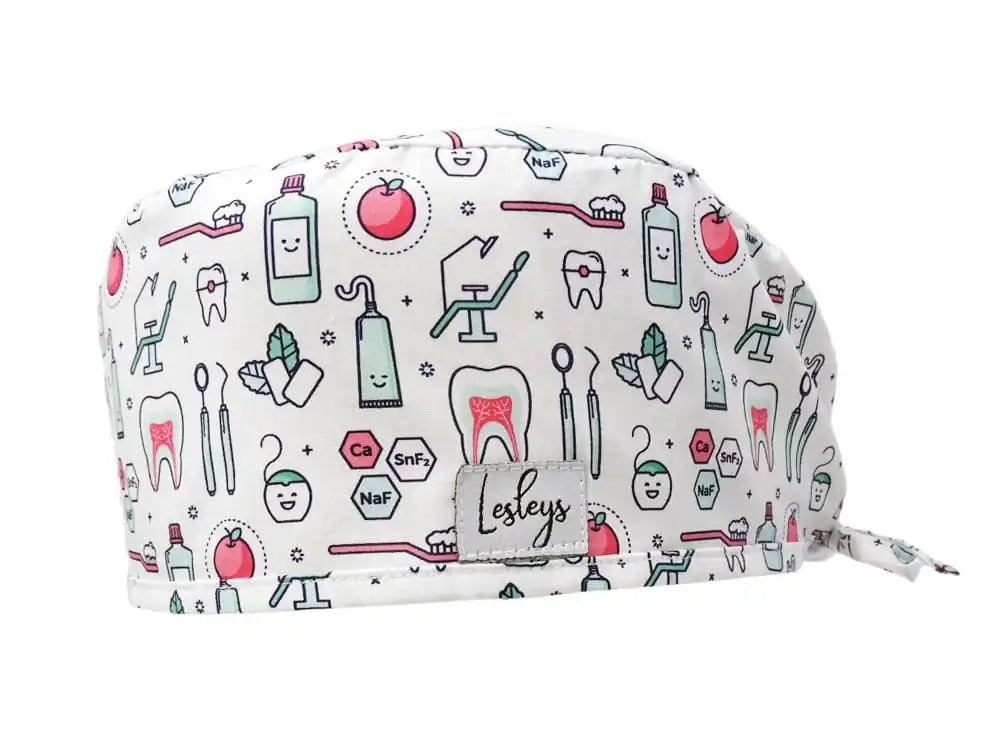 Cotton Scrub Cap - Calot de Bloc - Gorro Quirofano - Cuffia Chirurgica - Teeth Party