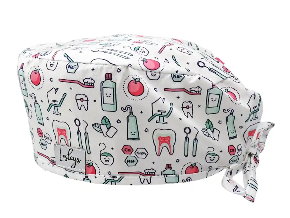 Cotton Scrub Cap - Calot de Bloc - Gorro Quirofano - Cuffia Chirurgica - Teeth Party