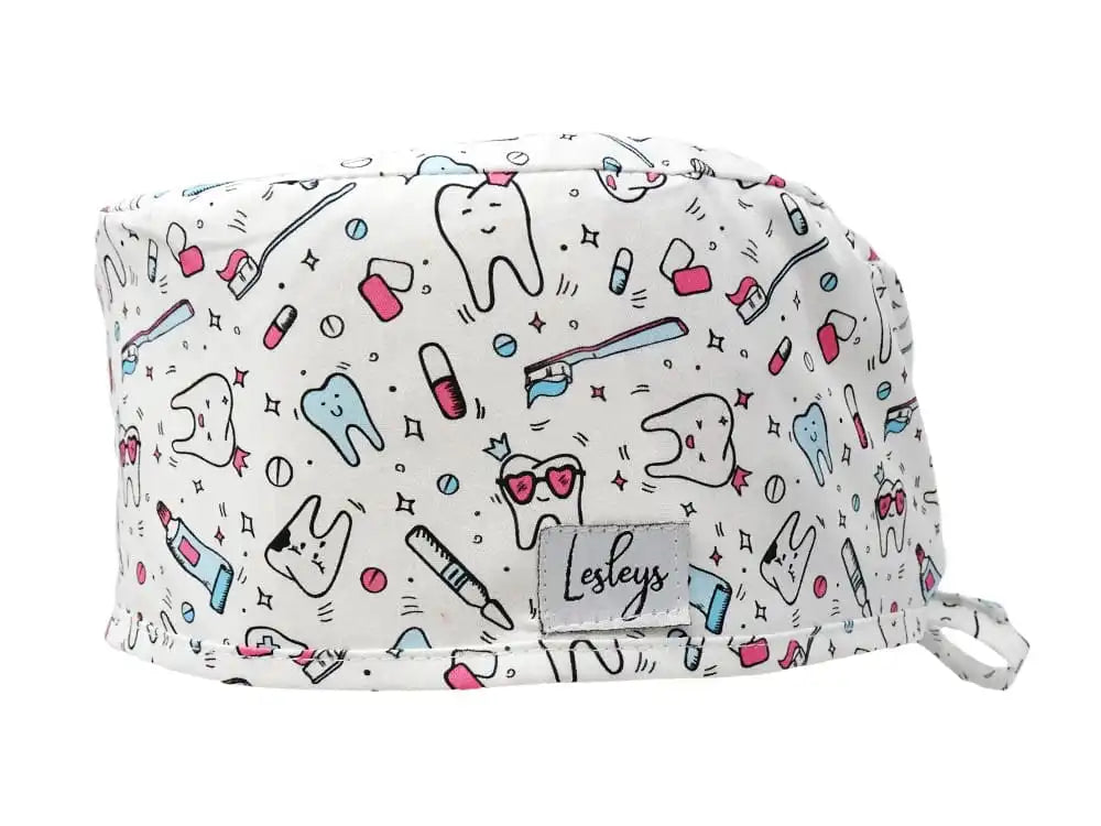 Cotton Scrub Cap - Calot de Bloc - Gorro Quirofano - Cuffia Chirurgica - Teeth World