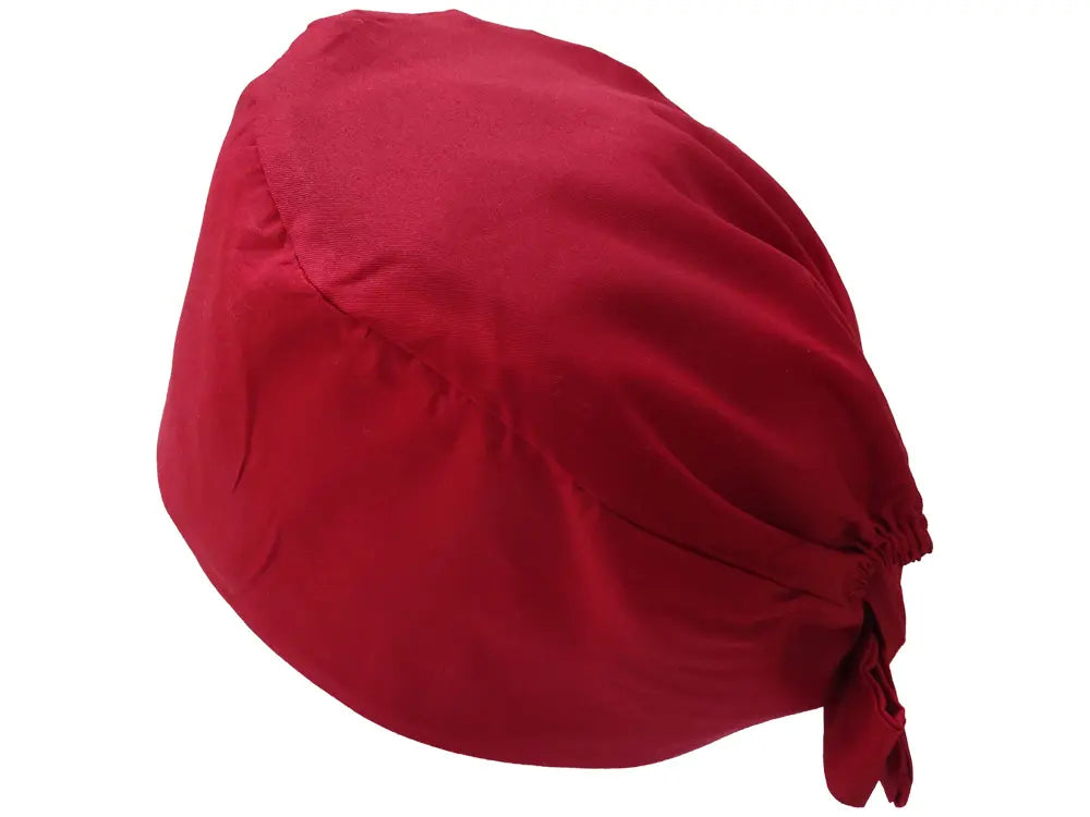 Cotton Scrub Cap - Calot de Bloc - Gorro Quirofano - Cuffia Chirurgica - Dark Red