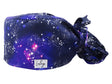 Cotton Scrub Cap - Calot de Bloc - Gorro Quirofano - Cuffia Chirurgica Ponytail Surgical Cap Galaxy