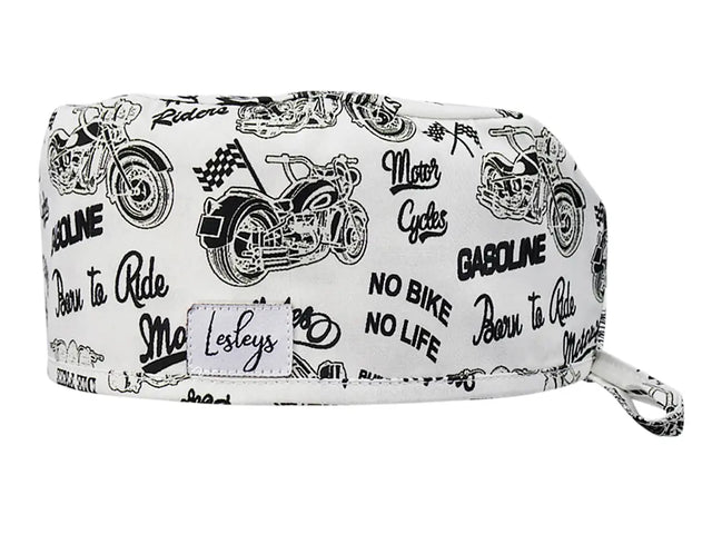 Cotton Scrub Cap - Calot de Bloc - Gorro Quirofano - Cuffia Chirurgica - Born to Ride
