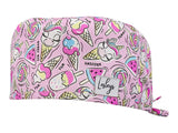 Cotton Scrub Cap - Calot de Bloc - Gorro Quirofano - Cuffia Chirurgica - Unicorn Ice Cream
