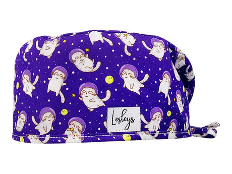 Cotton Scrub Cap - Calot de Bloc - Gorro Quirofano - Cuffia Chirurgica - Space Cats