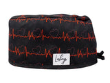 Cotton Scrub Cap - Calot de Bloc - Gorro Quirofano - Cuffia Chirurgica - Red ECG
