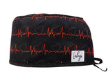Cotton Scrub Cap - Calot de Bloc - Gorro Quirofano - Cuffia Chirurgica - Red ECG